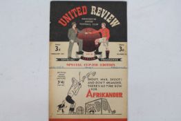 Football Programme, Manchester United v Preston North End,