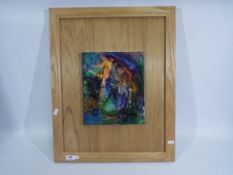 Gabrieli Trynkler (Polish) - Abstract mixed media on board, mounted to wooden frame, unsigned,