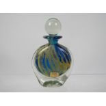 Mdina - A Mdina glass scent bottle and stopper, signed to the base, approximately 12.5 cm (h).