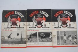 Football Programmes, Manchester United home programmes versus Huddersfield Town,