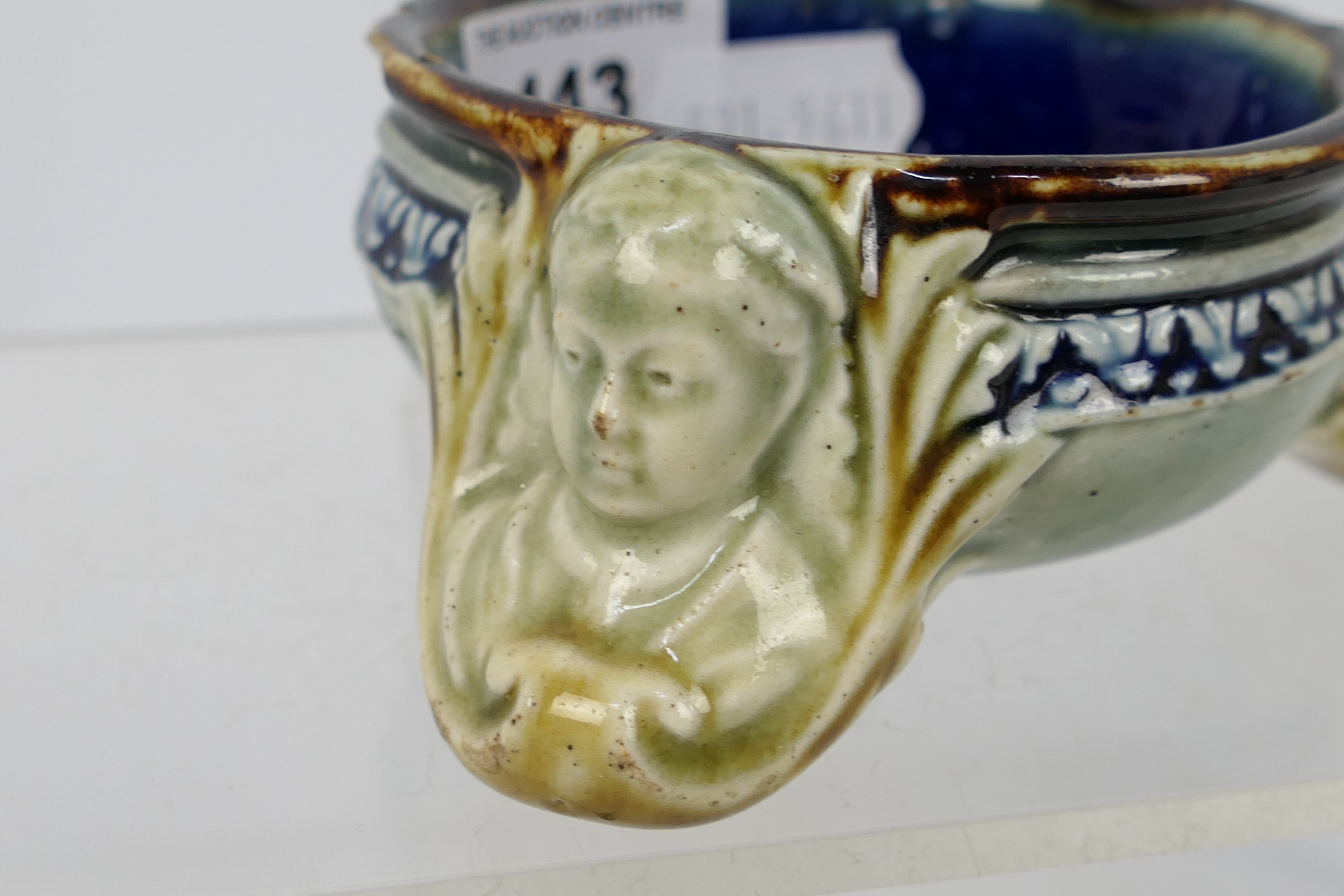 A Doulton Pottery stoneware salt cellar by George Tinworth, - Image 3 of 11