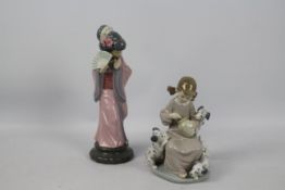 Lladro - Two figures / groups comprising # 4990 Chrysanthemum and # 1248 The Sweet Mouthed,
