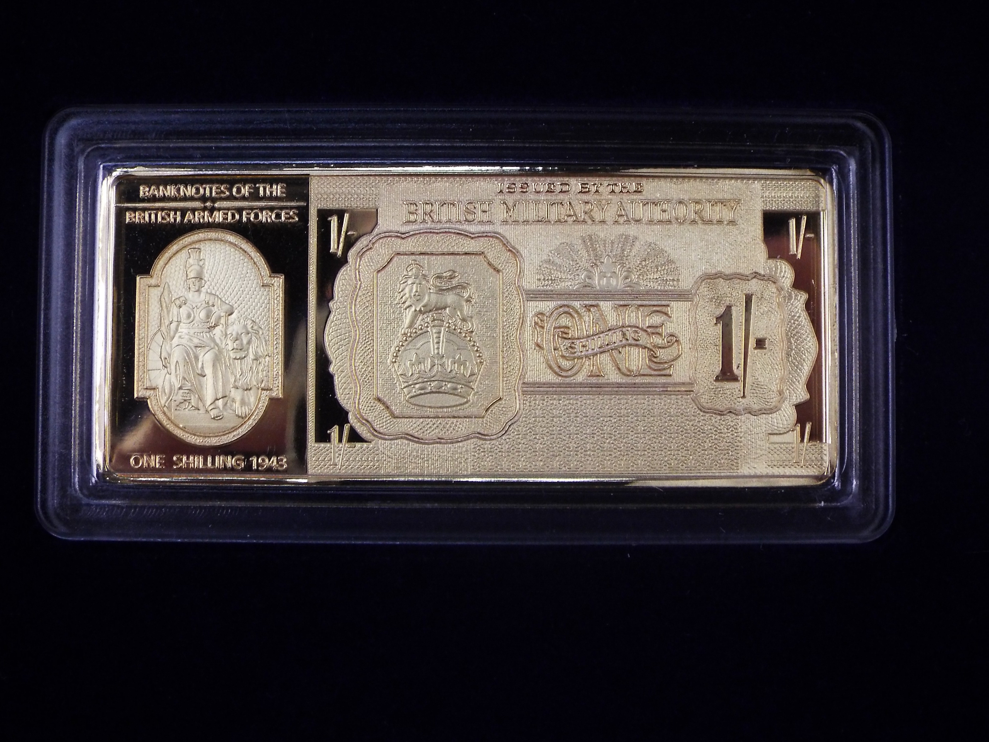 A limited edition, Windsor Mint, 24ct gold plated Banknotes Of The British Armed Forces set, - Image 9 of 9