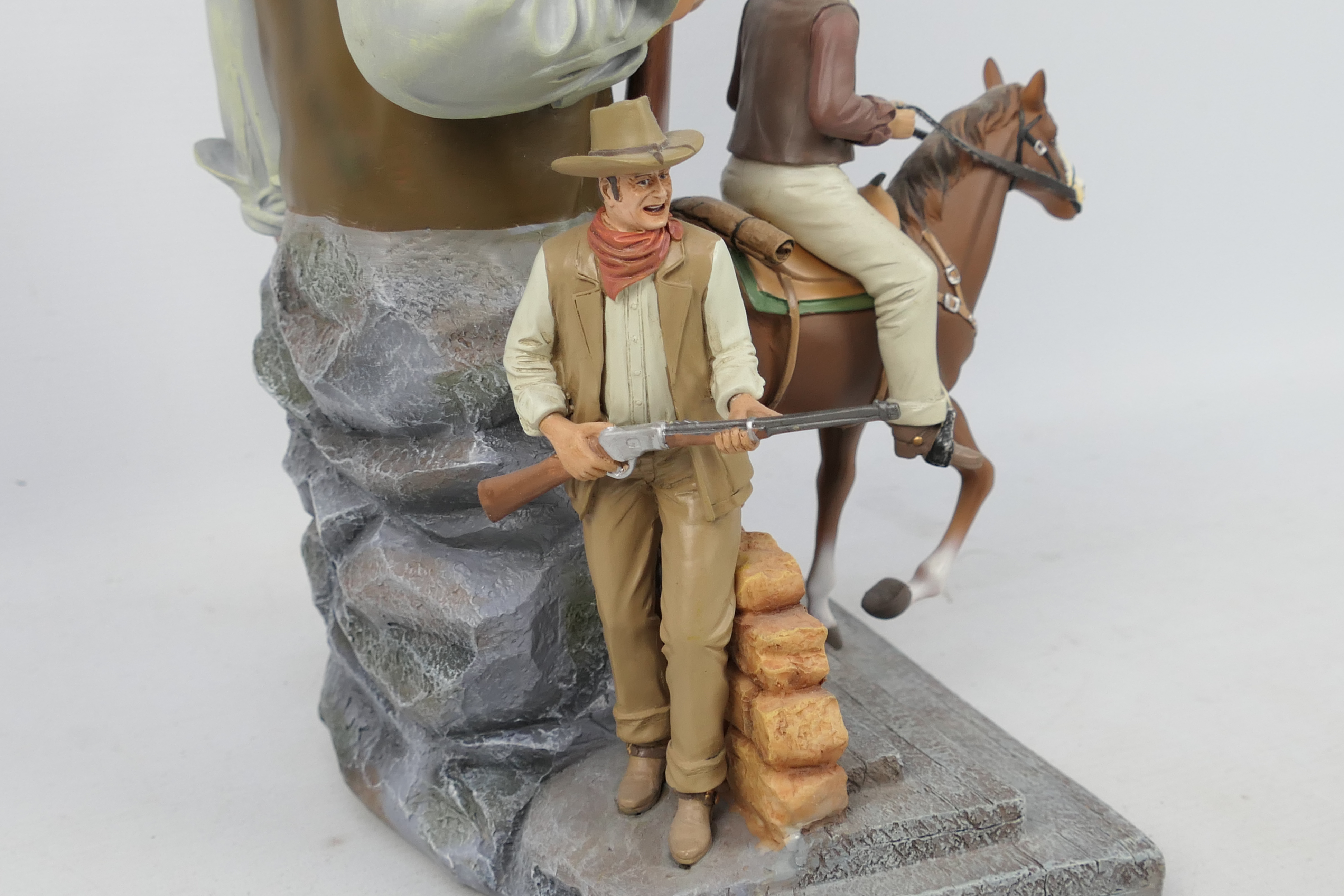 A Bradford Exchange limited edition figure group, John Wayne American Legend, 2203 of 5000, - Image 5 of 6