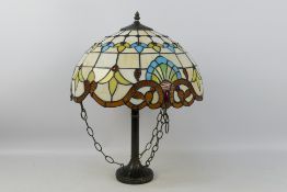 A good quality decorative Tiffany style ceiling light, approximately 52 cm (l).