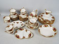 Royal Albert - A collection of Old Country Roses pattern dinner and tea wares to include 10" dinner