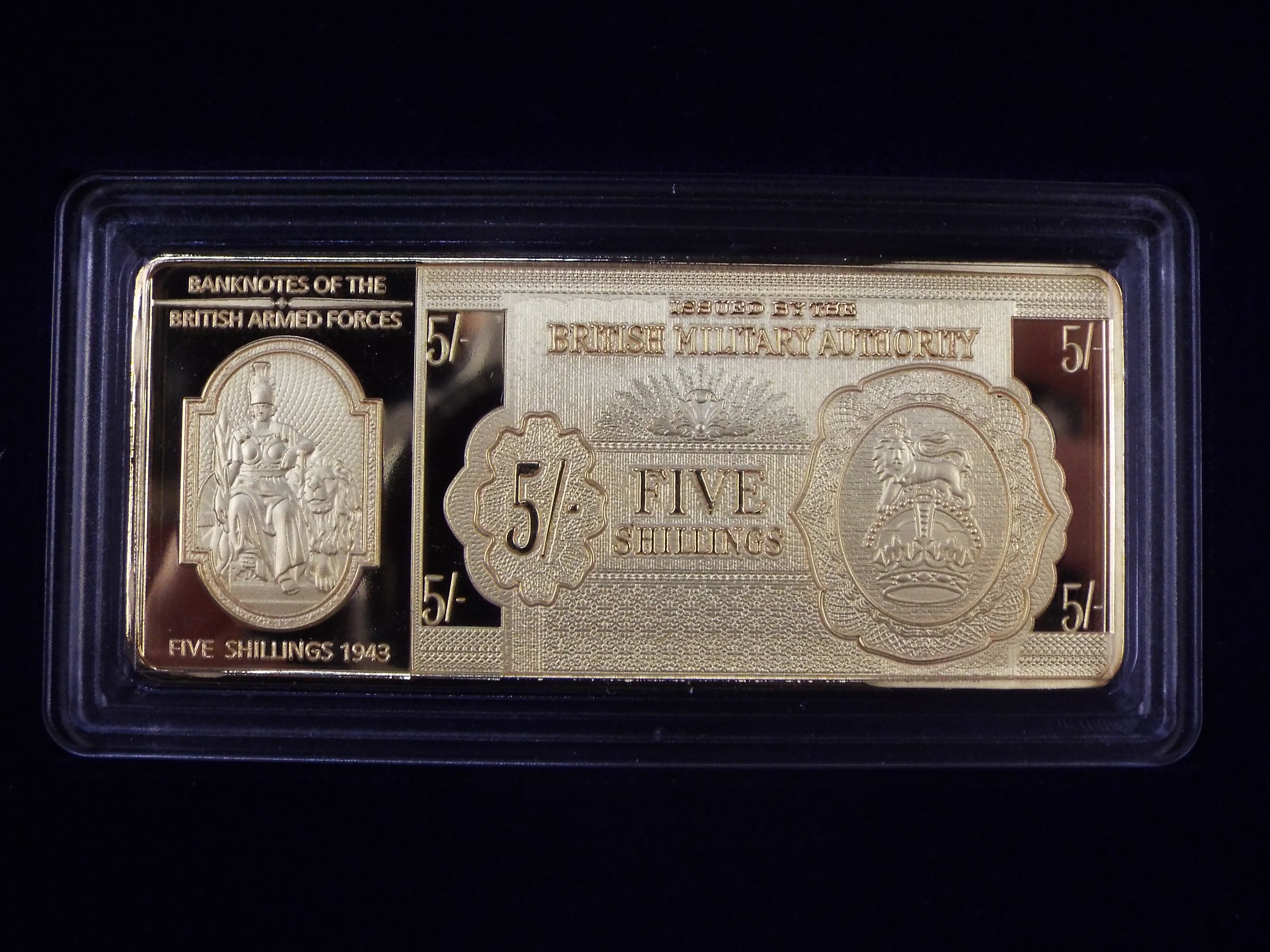 A limited edition, Windsor Mint, 24ct gold plated Banknotes Of The British Armed Forces set, - Image 5 of 9