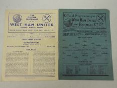 West Ham United Football Programmes,