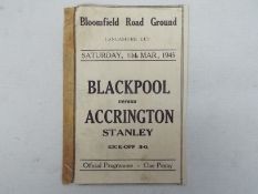 Blackpool FC Football Programme,