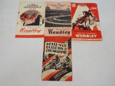 Speedway Programmes, Championship Finals at Wembley, 1949, 1950 and 1952.