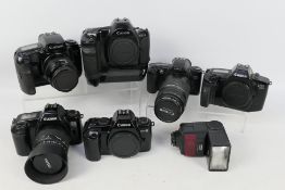 Photography - Lot to include a Canon EOS5 with fitted Canon Compact-Macro Lens 1:2.