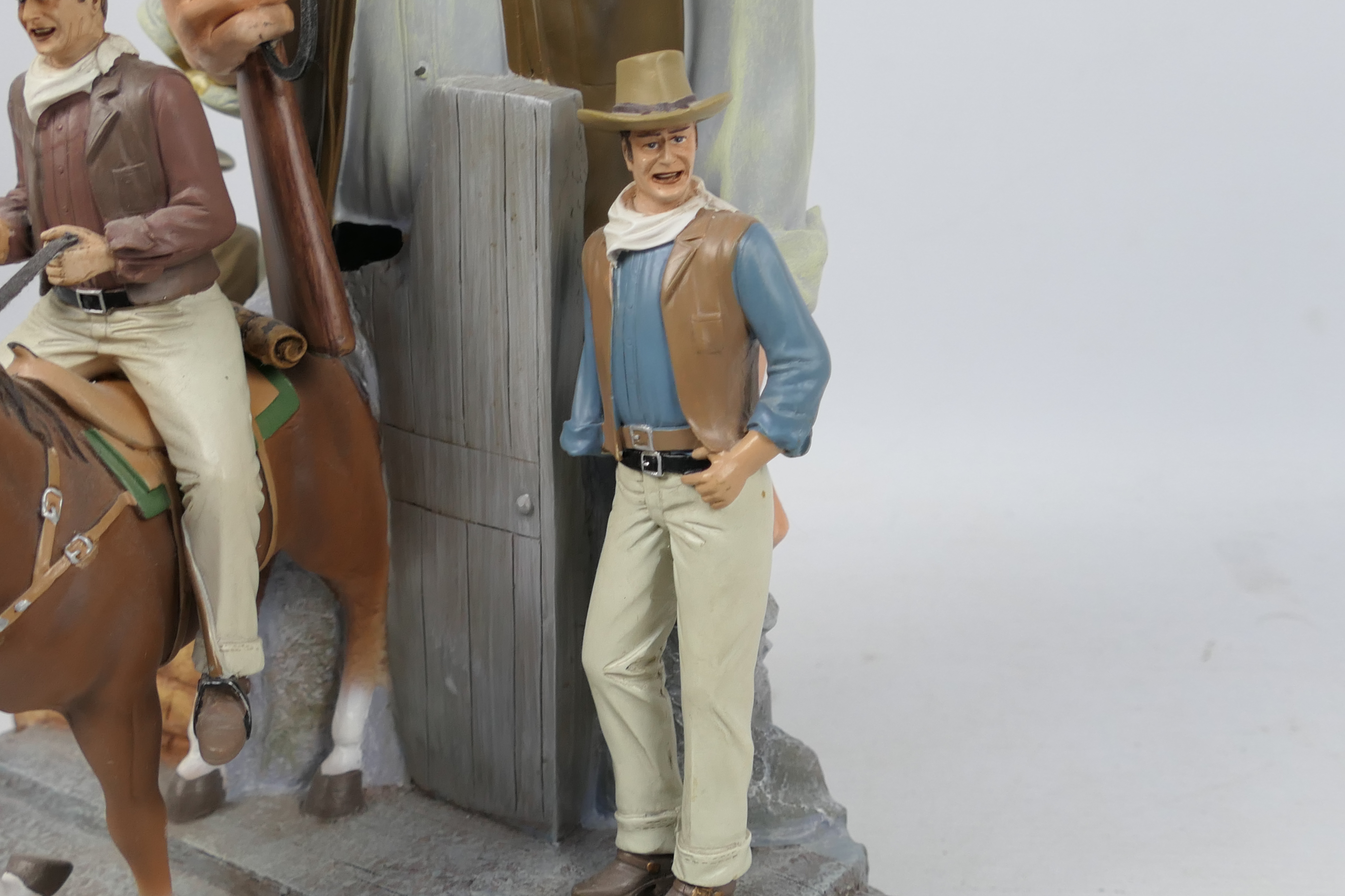 A Bradford Exchange limited edition figure group, John Wayne American Legend, 2203 of 5000, - Image 4 of 6