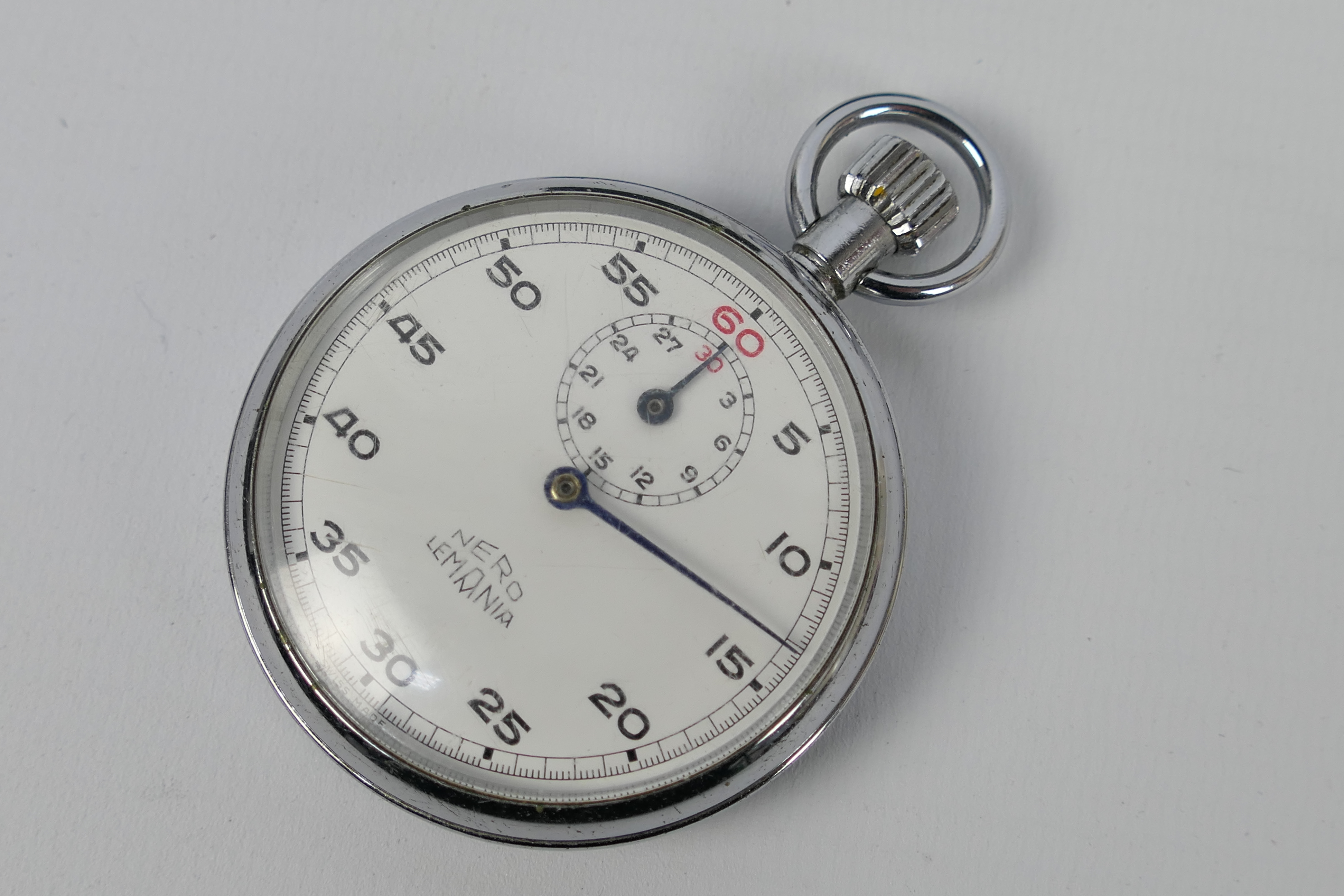 A silver cased, open face lady's pocket watch with Roman numerals to a white, - Image 5 of 6