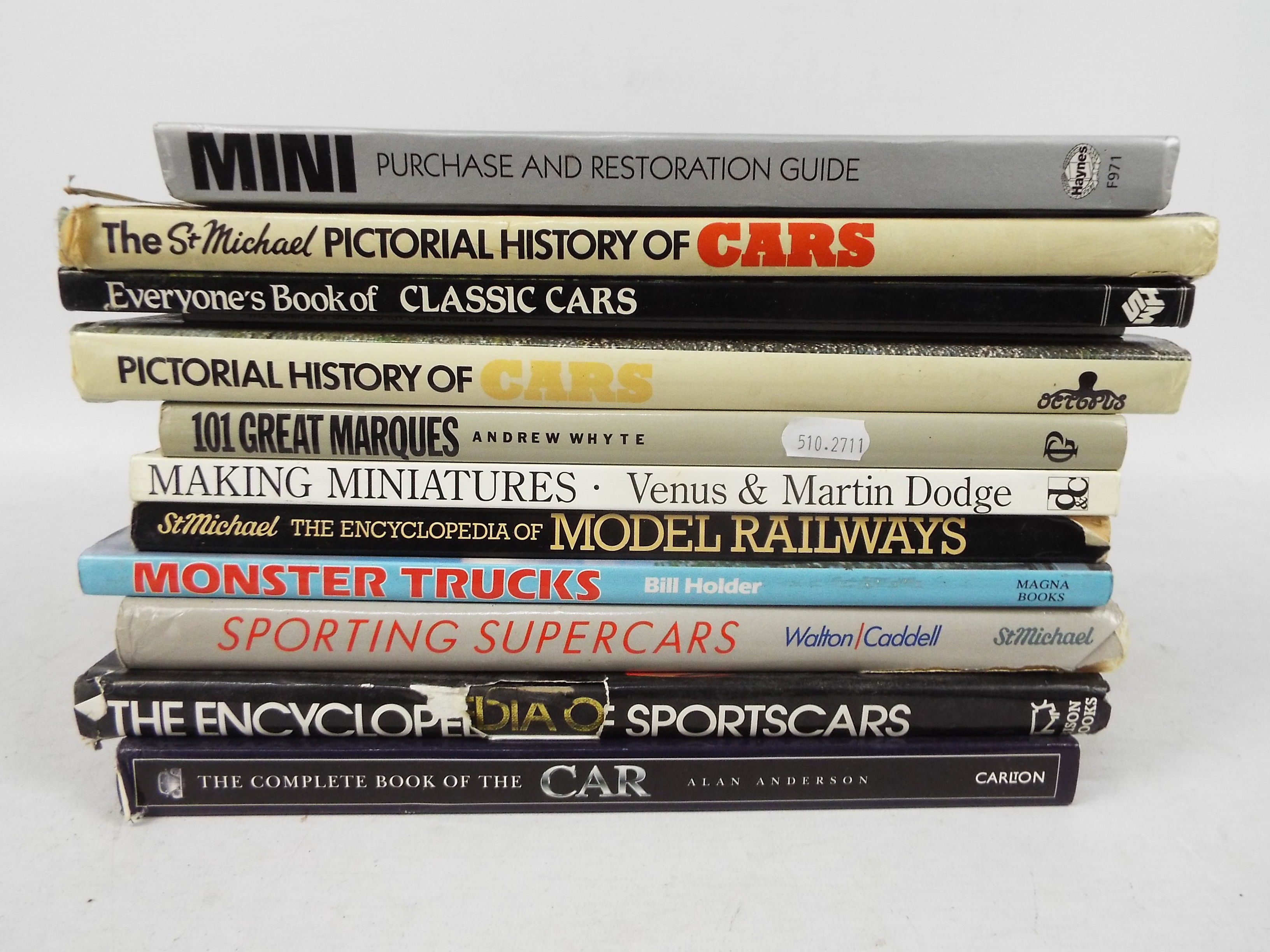 Haynes - Bison Books - 11 x hardback books mostly on cars including Sporting Supercars,