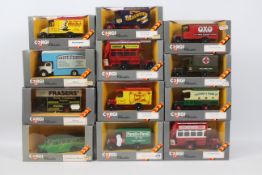 Corgi - 12 x boxed models including Bedford OB Coach # C949/1,