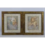 A pair of framed prints after J D Parrish, titled Spirits I and Spirits II,