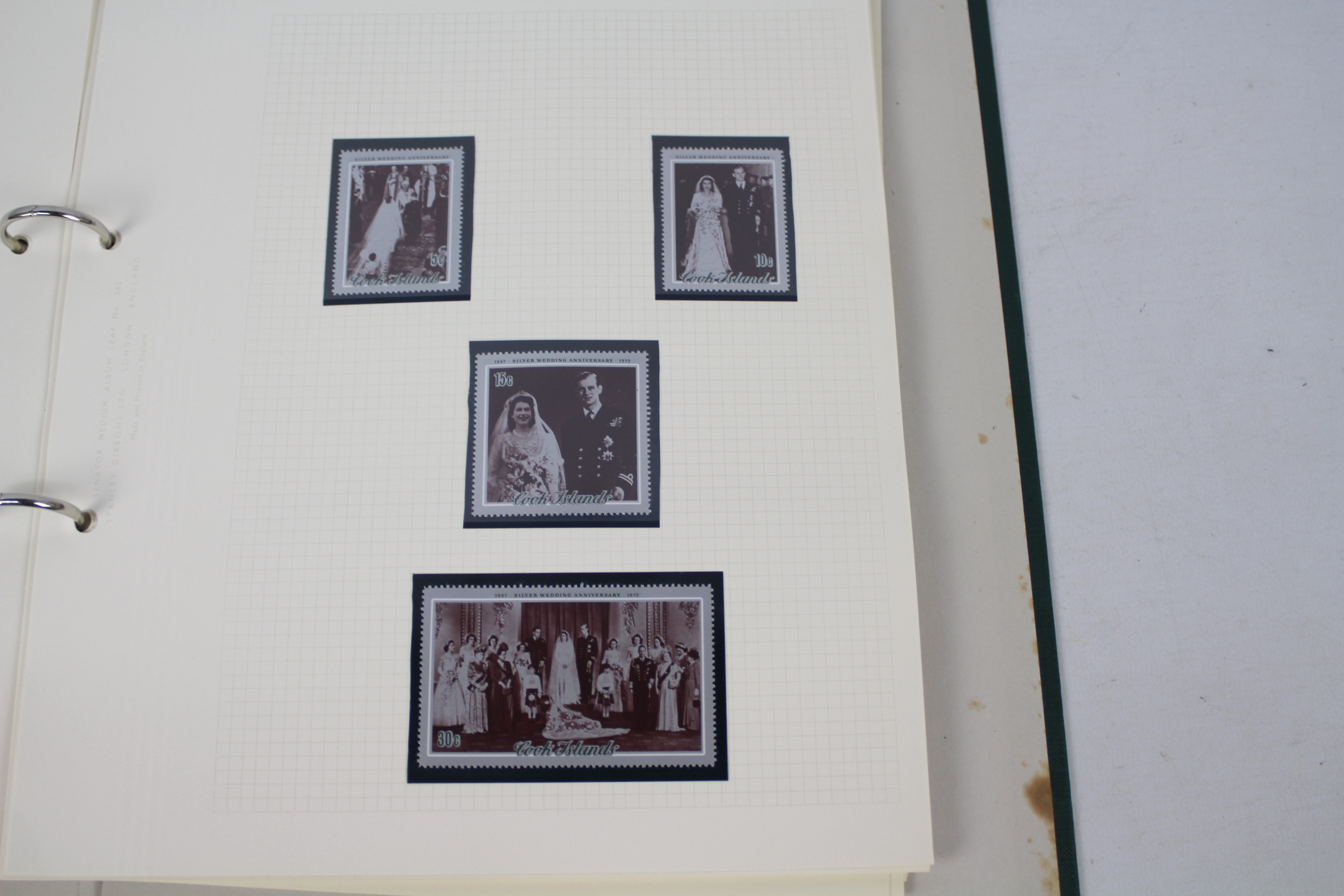 Philately - An album of Commonwealth mint stamps commemorating Queen Elizabeth II Silver Wedding - Image 5 of 8