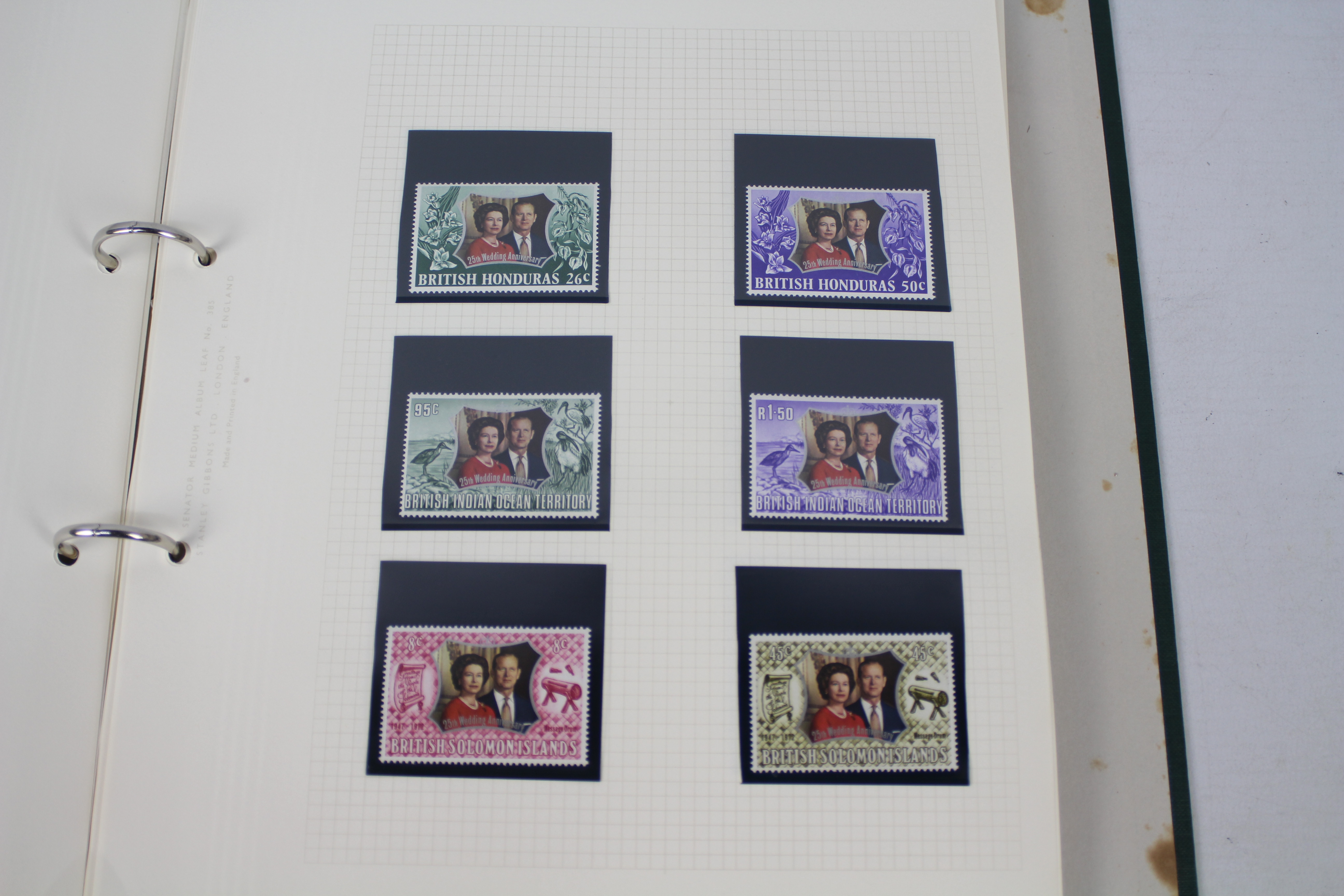 Philately - An album of Commonwealth mint stamps commemorating Queen Elizabeth II Silver Wedding - Image 3 of 8