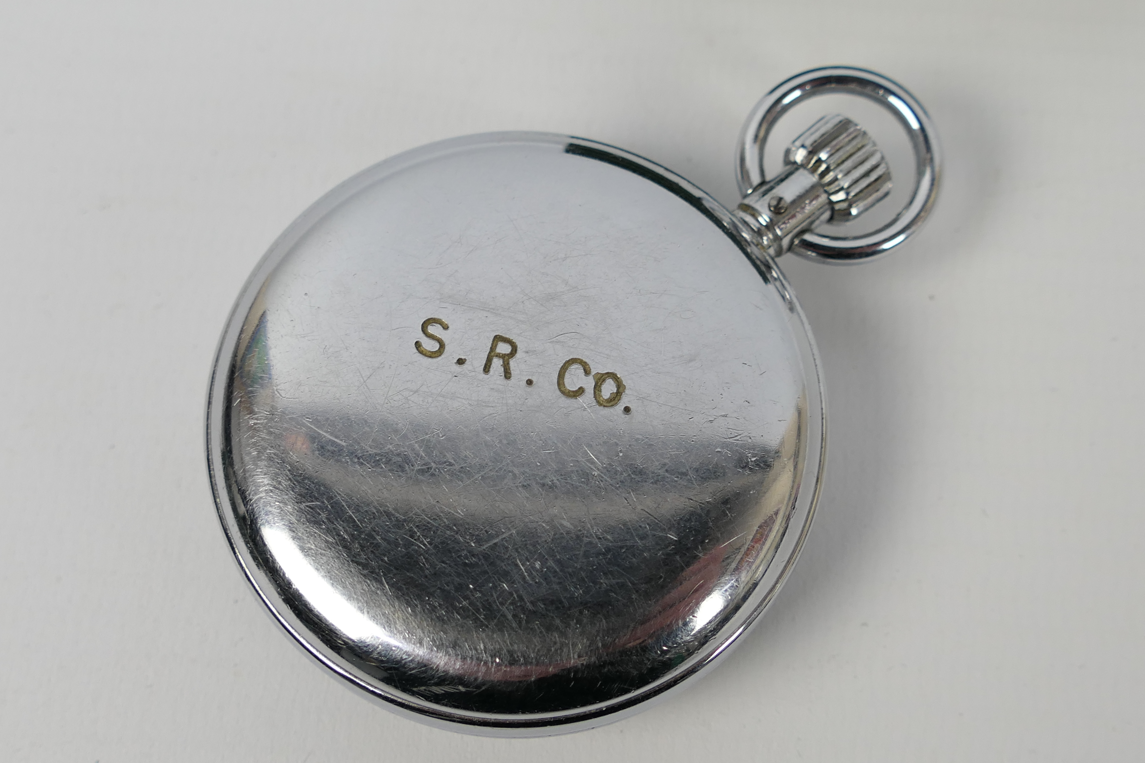 A silver cased, open face lady's pocket watch with Roman numerals to a white, - Image 6 of 6