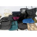 A collection of lady's handbags.