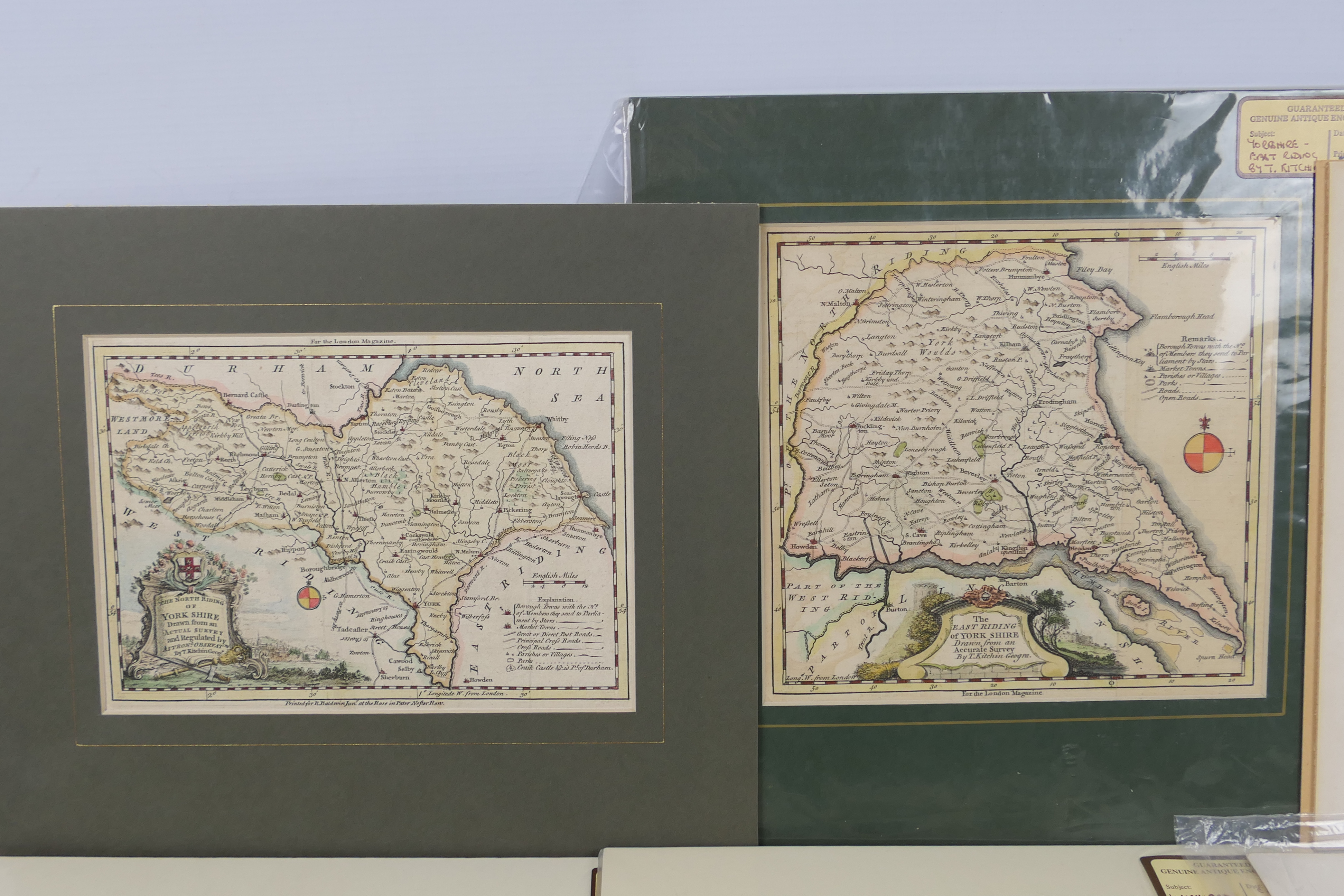 A quantity of engravings to include maps, scenes of Durham, Chester, Saltburn and other, - Image 2 of 5