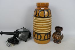 Lot to include two West German vases, la