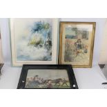 Three framed prints including one limited edition, signed and numbered in pencil by the artist,