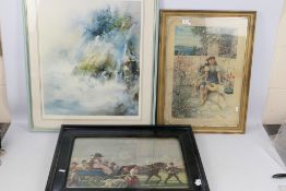 Three framed prints including one limited edition, signed and numbered in pencil by the artist,