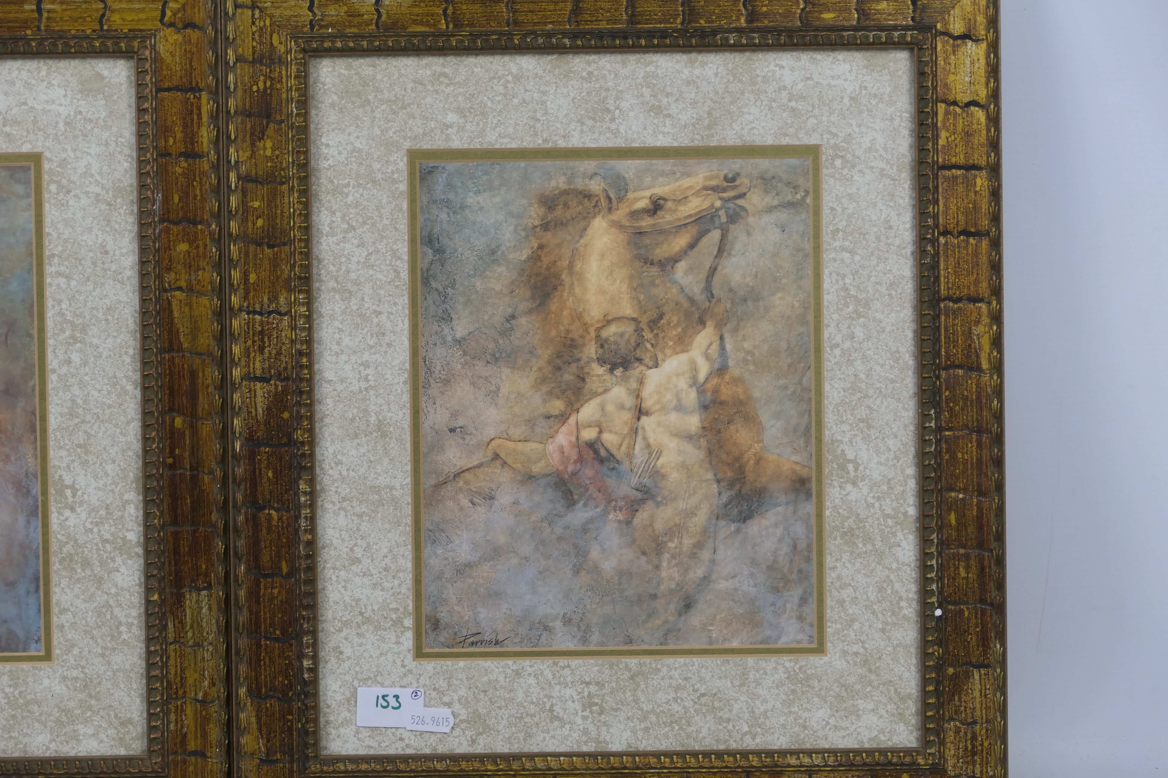 A pair of framed prints after J D Parrish, titled Spirits I and Spirits II, - Image 3 of 3