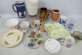 Mixed ceramics to include Minton Haddon Hall, Aynsley, Adams, Wedgwood and similar.