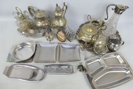 A quantity of metal ware comprising plat