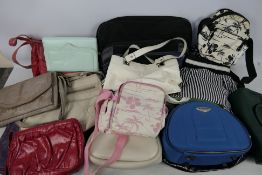 A collection of lady's handbags.