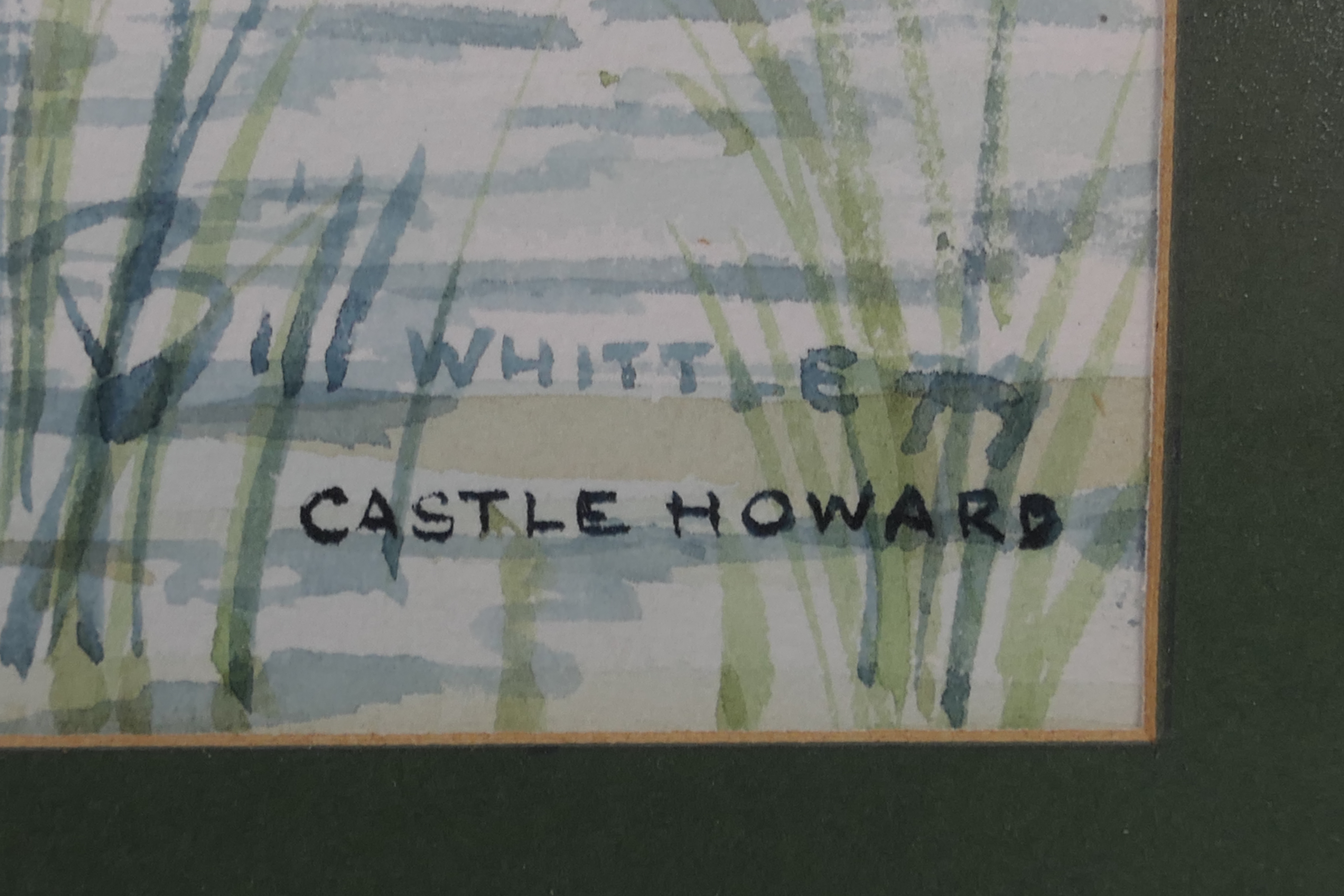 A watercolour landscape scene depicting Castle Howard, signed by the artist lower right, - Image 3 of 3