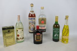 Vintage spirits and alcohol to include Cossack Vodka, Bacardi White Rum, brandy and other.