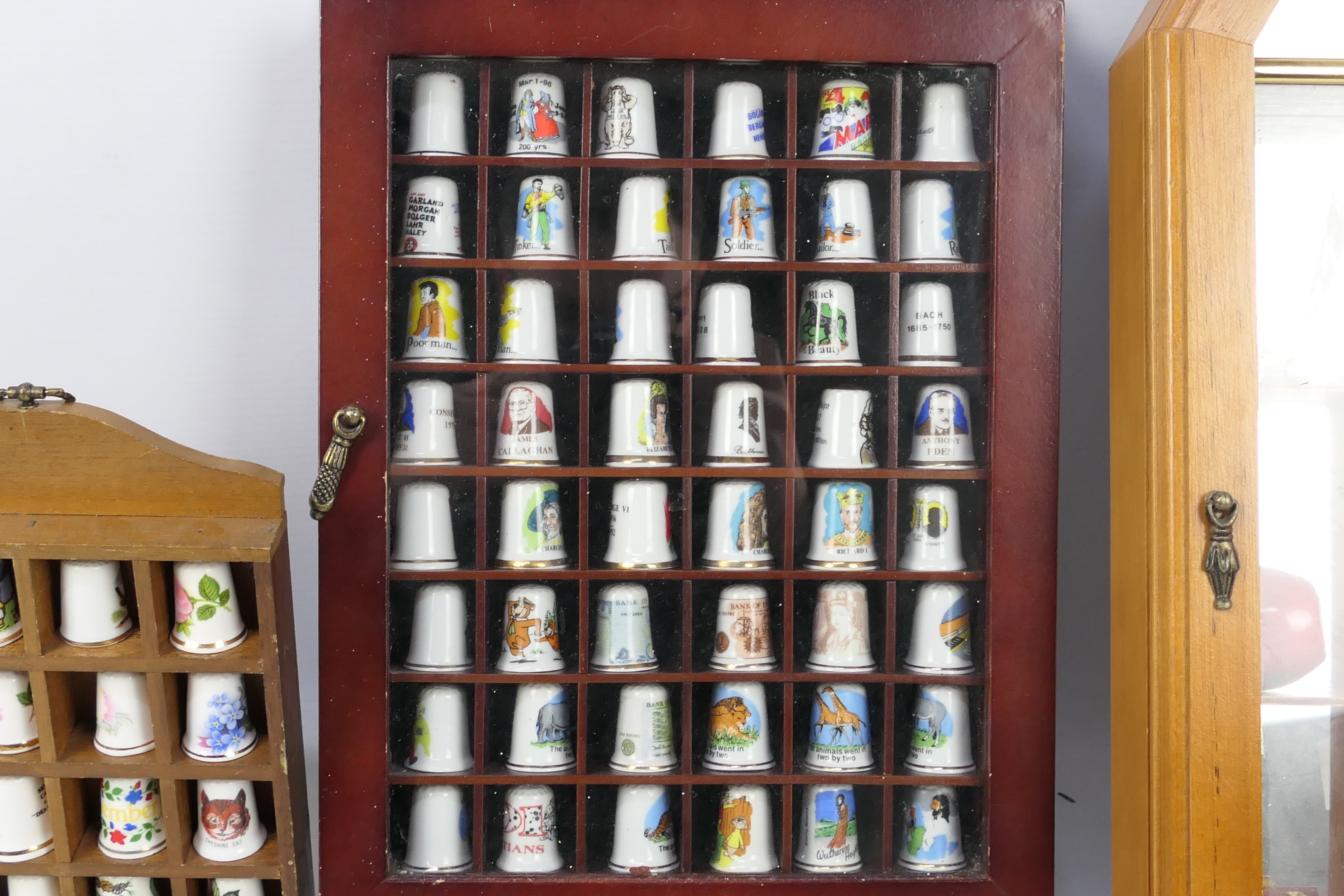 Various display cases containing thimble - Image 2 of 4