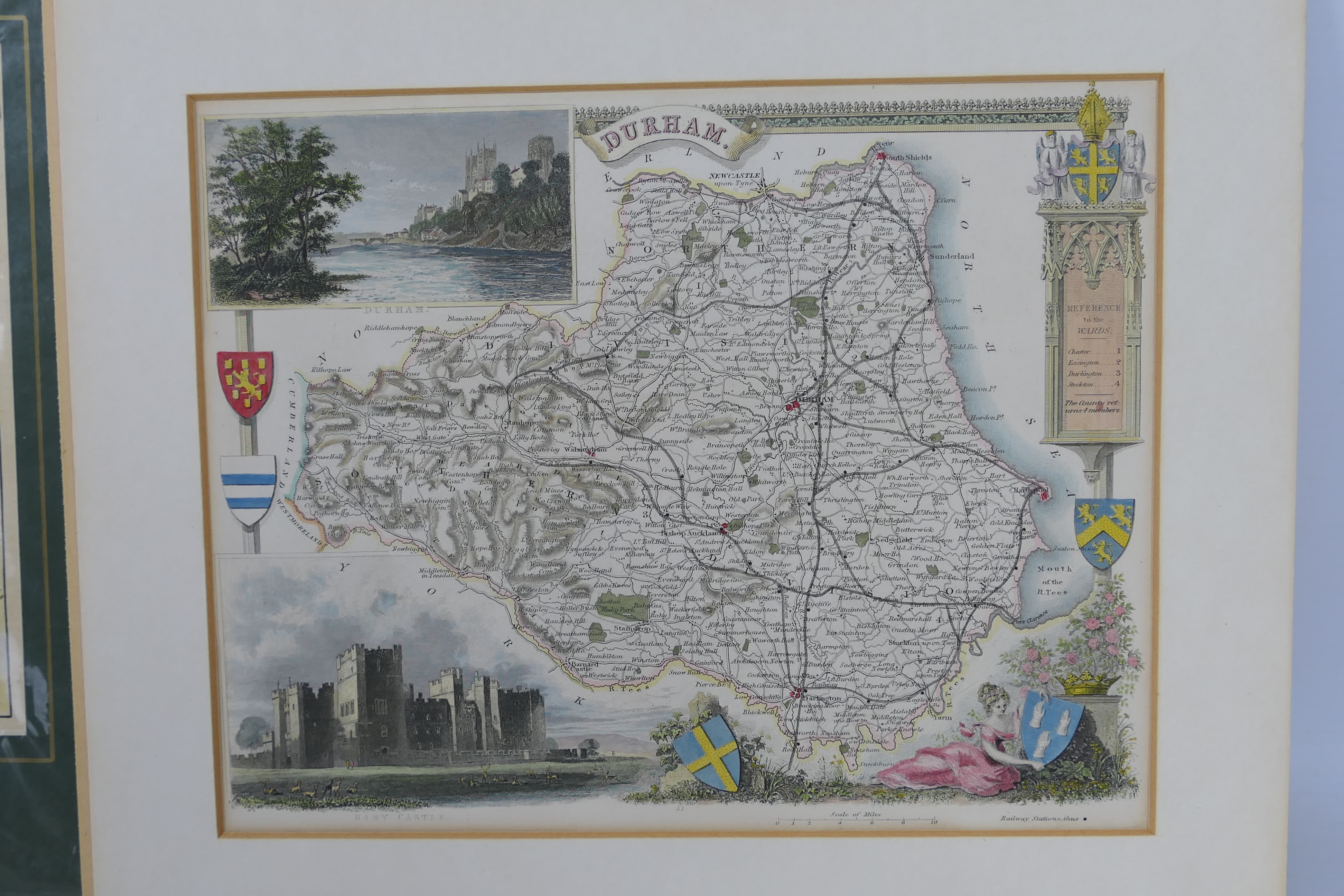 A quantity of engravings to include maps, scenes of Durham, Chester, Saltburn and other, - Image 3 of 5