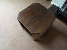 An octagonal top occasional table measuring approximately 46 cm x 48 cm x 48 cm.