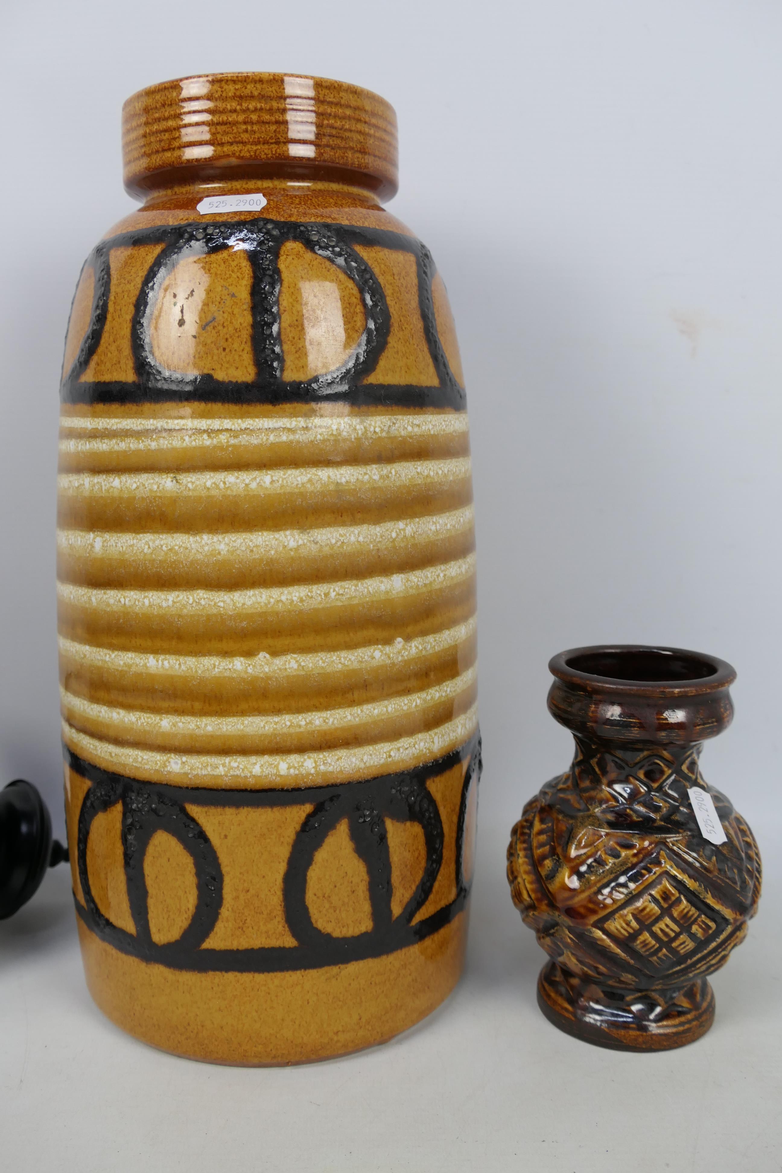 Lot to include two West German vases, la - Image 2 of 3