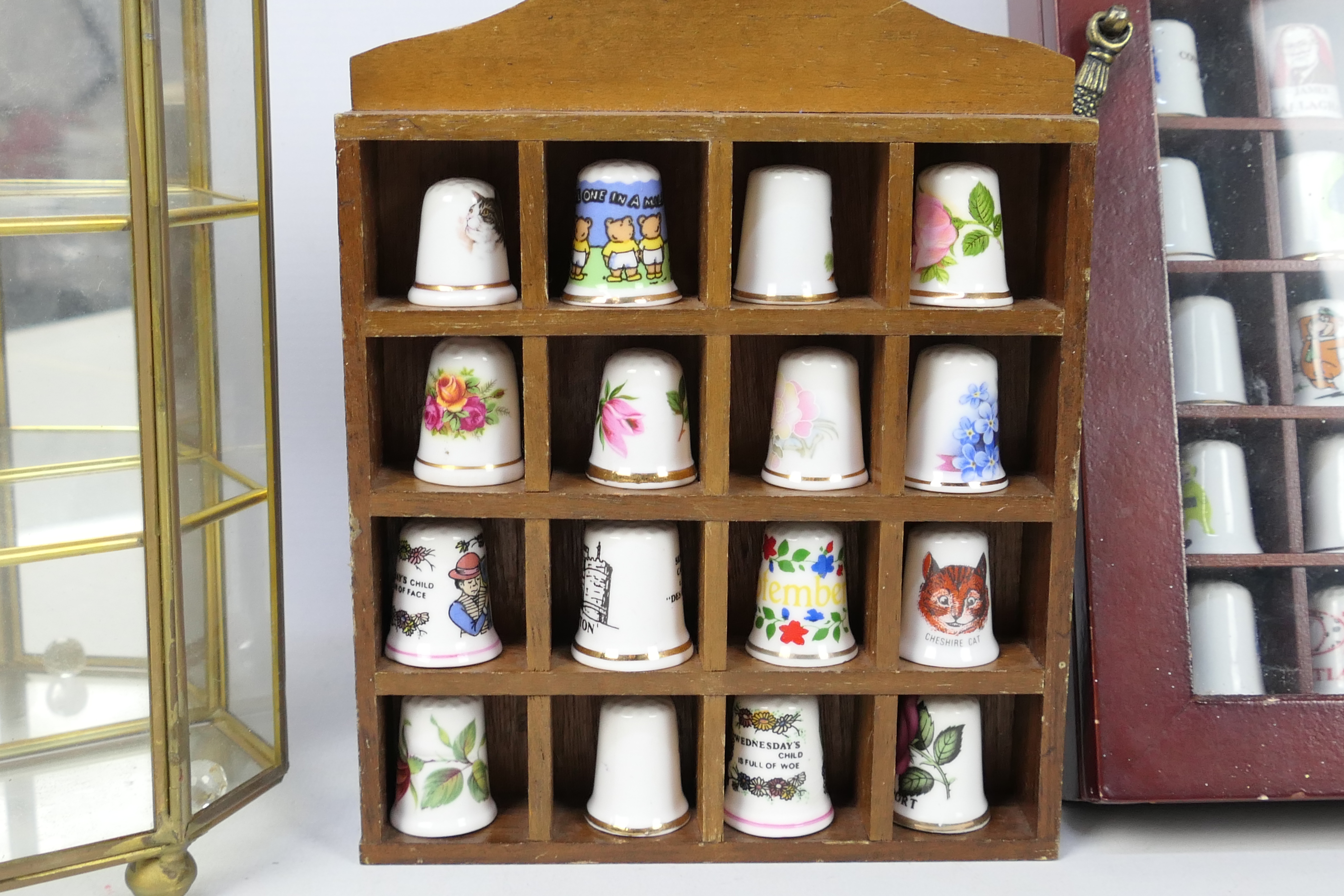 Various display cases containing thimble - Image 3 of 4