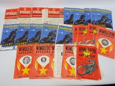 Speedway Programmes, A large collection of 1940s / 1950s speedway programmes with good Wembley,