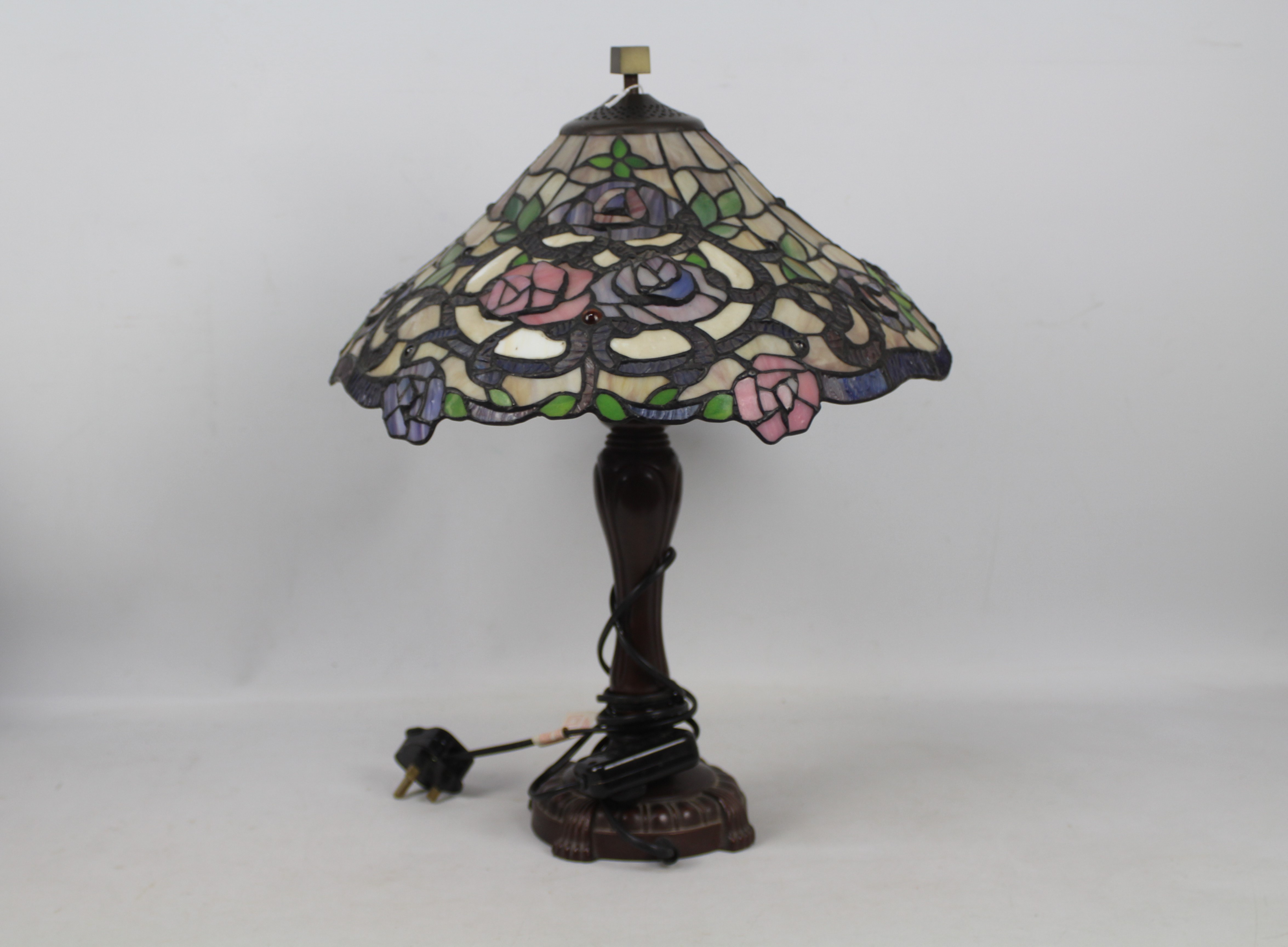 Three Tiffany style table lamps, largest approximately 49 cm (h). - Image 2 of 6