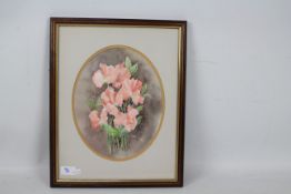 A gouache floral still life, signed Emrys Williams, mounted and framed under glass,