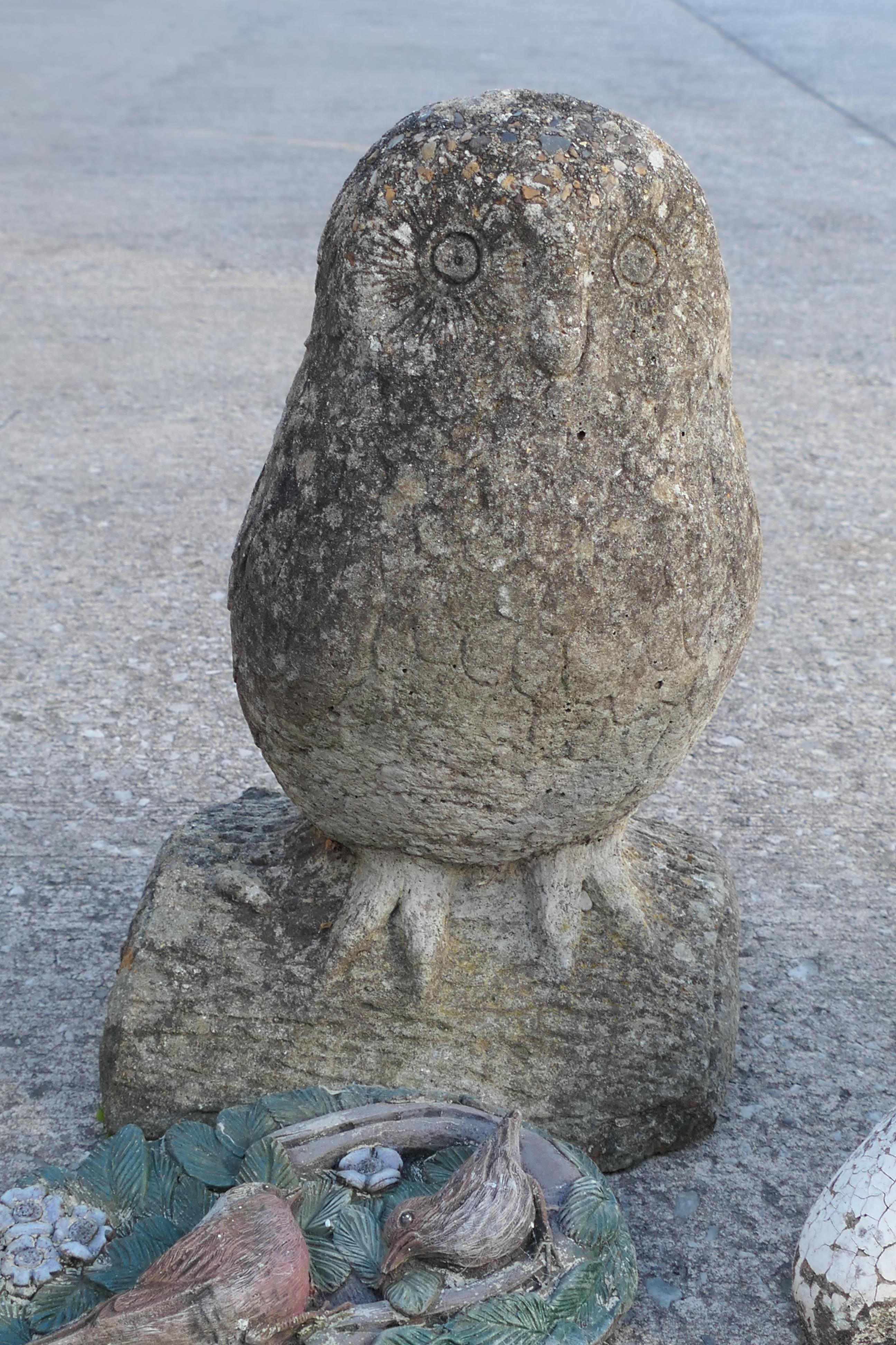 Four reconstituted stone garden ornaments, largest approximately 43 cm (h). - Image 2 of 5