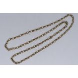 A 9ct yellow gold belcher link necklace, 60 cm (l), approximately 8.1 grams.