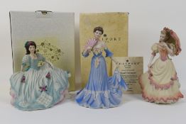 Coalport - Three figures from the Age Of Elegance collection comprising Royal Invitation,