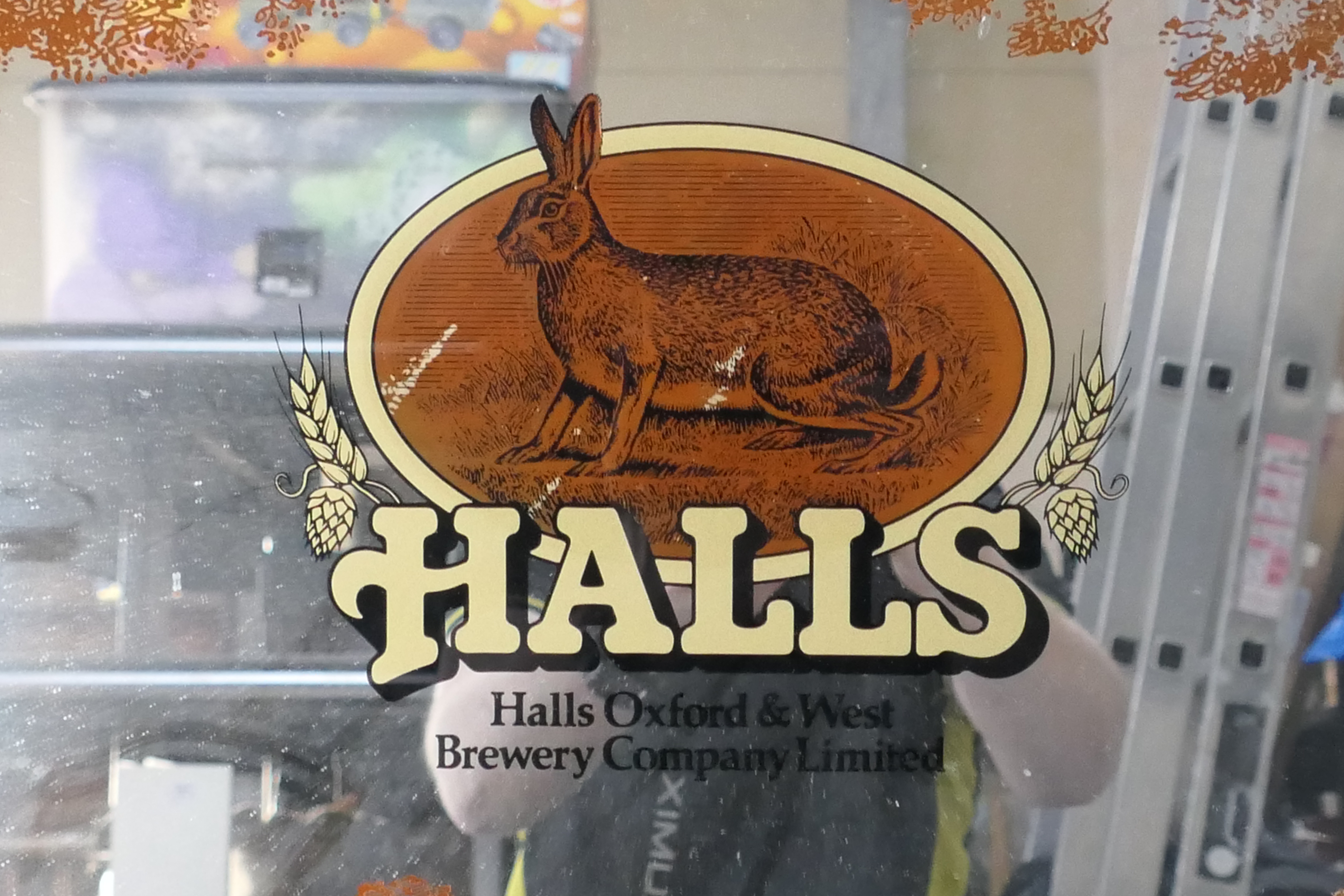 A Halls Oxford & West Brewery Company Limited advertising mirror, - Image 2 of 2