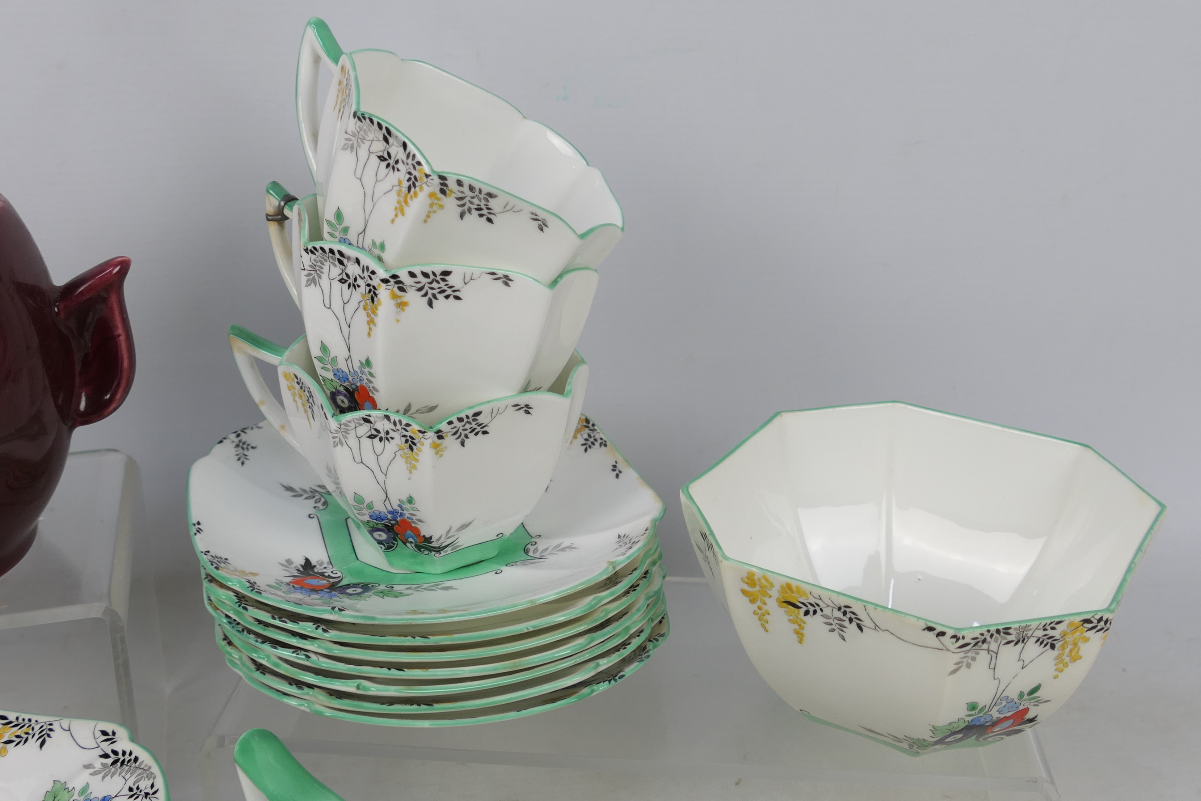 Shelley - A part tea service with floral decoration, - Image 3 of 6