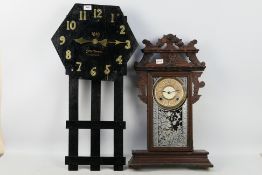 An interesting pair of late 19th century/ early 20th century American clocks,