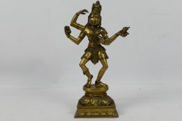 A 20th century brass model depicting Shiva, 28 cm (h).