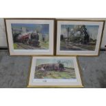 Three prints after Terence Cuneo, two of which are limited editions, The Caledonian,